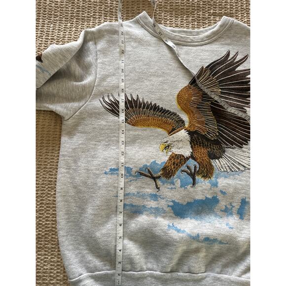 Vintage Cal Pacific Designs Eagle Nature Patriotic Sweatshirt S/M - Picture 6 of 6